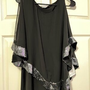 Black and Silver Women's Top